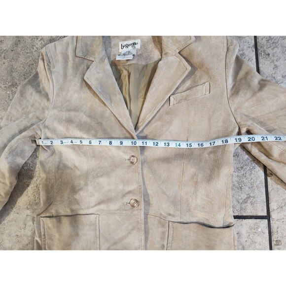 WOMENS BAGATELLE VINTAGE TAN SUEDE/LEATHER JACKET SZ 10P Fast Shipping - Picture 4 of 12